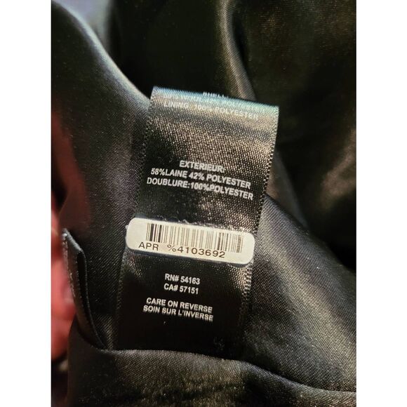 Kenneth Cole Coat Women's Small Black Asymmetrical Boucle Walker Coat Wool - Picture 3 of 7